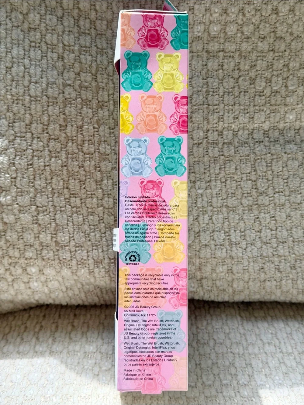 Wet Brush Pro Detangler Hair Brush Sugar Rush Gummy Bears Candy Pink Limited Ed